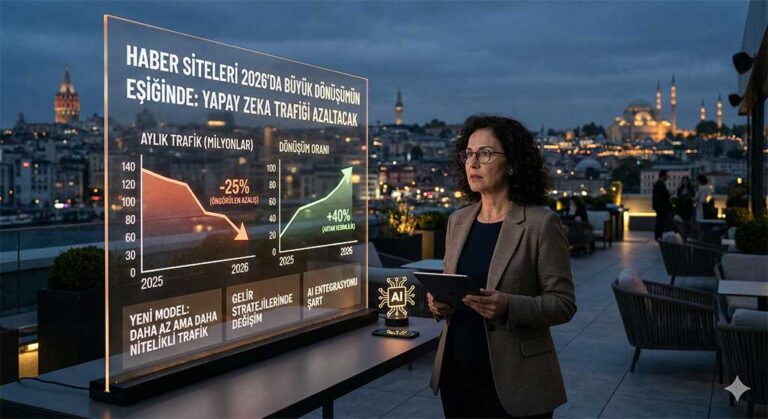 Haber Siteleri 2026 da Büyük Dönüşümün Eşiğinde: Yapay Zeka Trafiği %43 Azaltacak